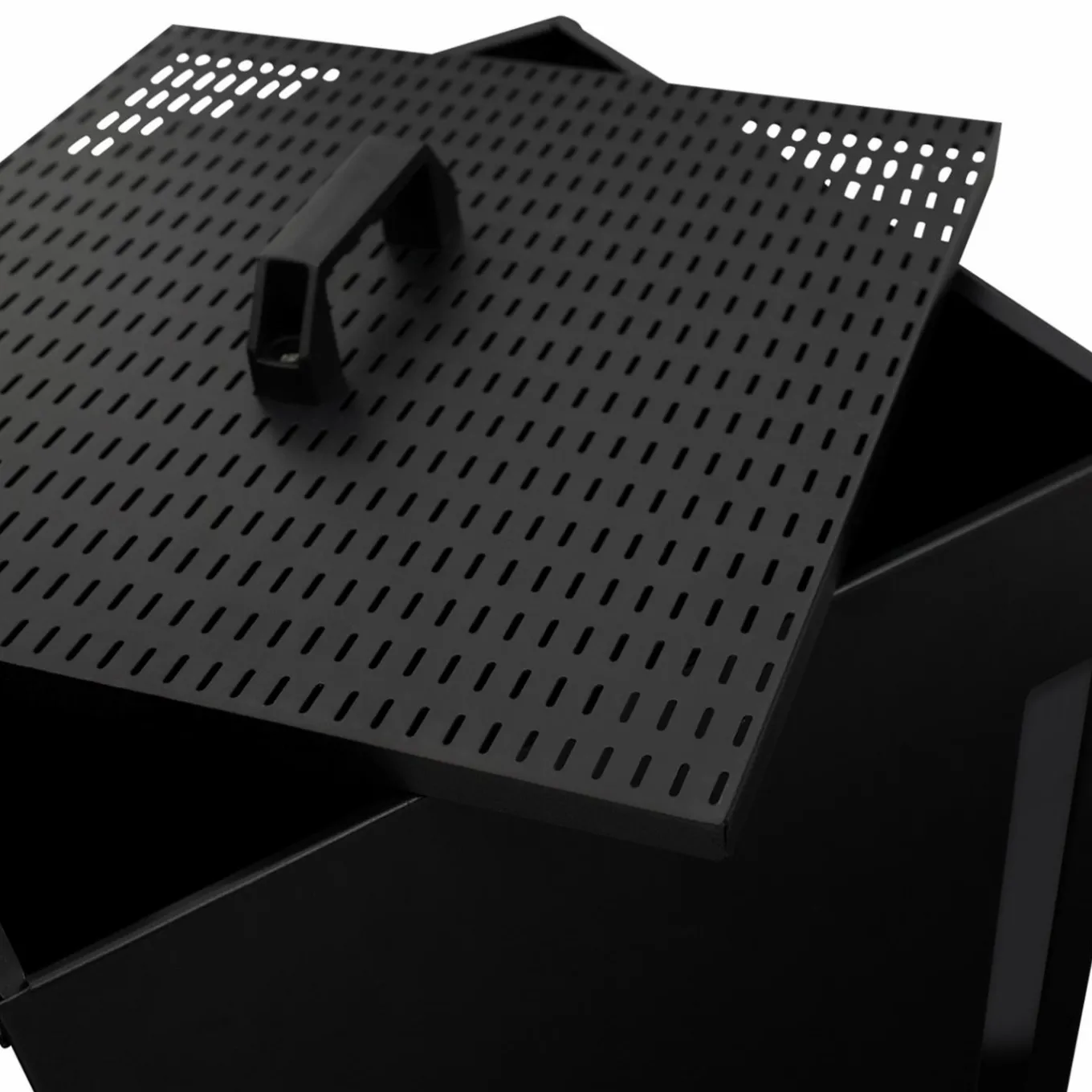 IDMarket Réservoir à granulés / pellets 4 roulettes avec tamis 30kg noir* Accessoires Cheminée