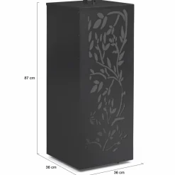 IDMarket Réservoir à granulés / pellets 4 roues avec tamis 55kg noir* Accessoires Cheminée