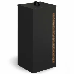 IDMarket Réservoir à granulés - rangement à pellets 55 kg noir 36 x 36 x 87 cm* Accessoires Cheminée