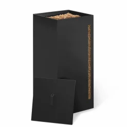 IDMarket Réservoir à granulés - rangement à pellets 55 kg noir 36 x 36 x 87 cm* Accessoires Cheminée