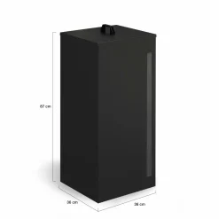 IDMarket Réservoir à granulés - rangement à pellets 55 kg noir 36 x 36 x 87 cm* Accessoires Cheminée