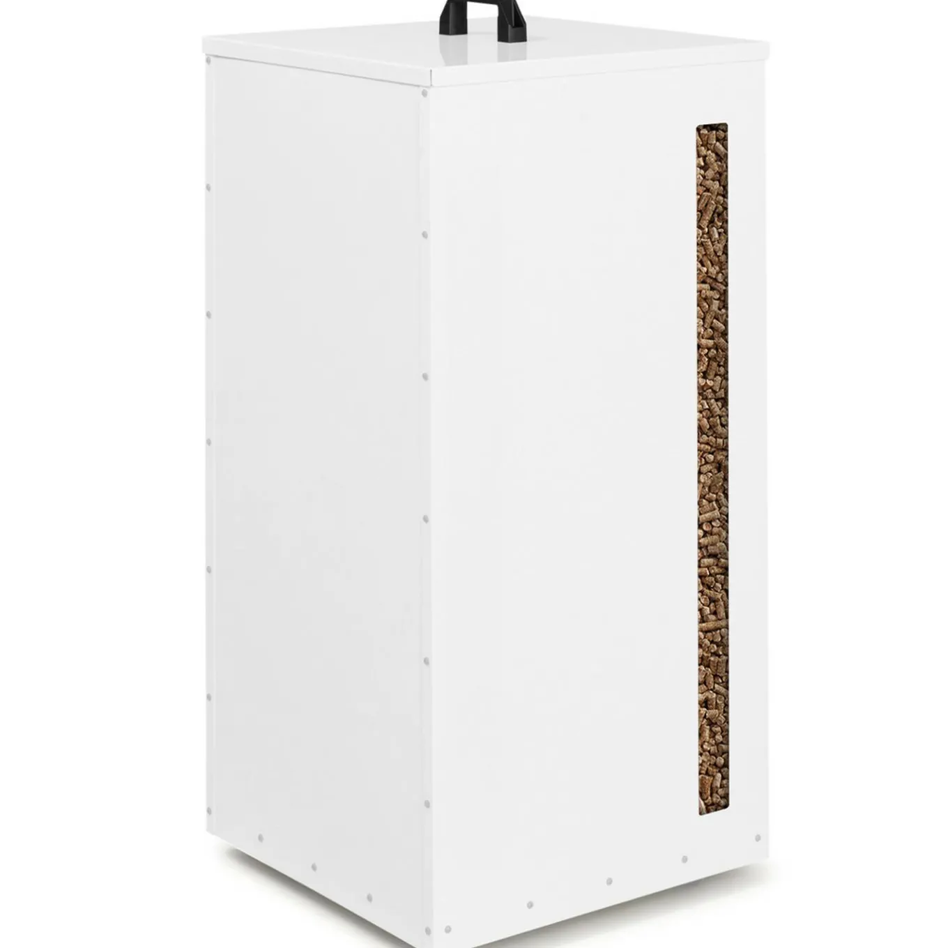 IDMarket Réservoir à granulés - rangement à pellets 45 kg blanc 36 x 36 x 76 cm* Accessoires Cheminée