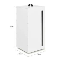 IDMarket Réservoir à granulés - rangement à pellets 45 kg blanc 36 x 36 x 76 cm* Accessoires Cheminée