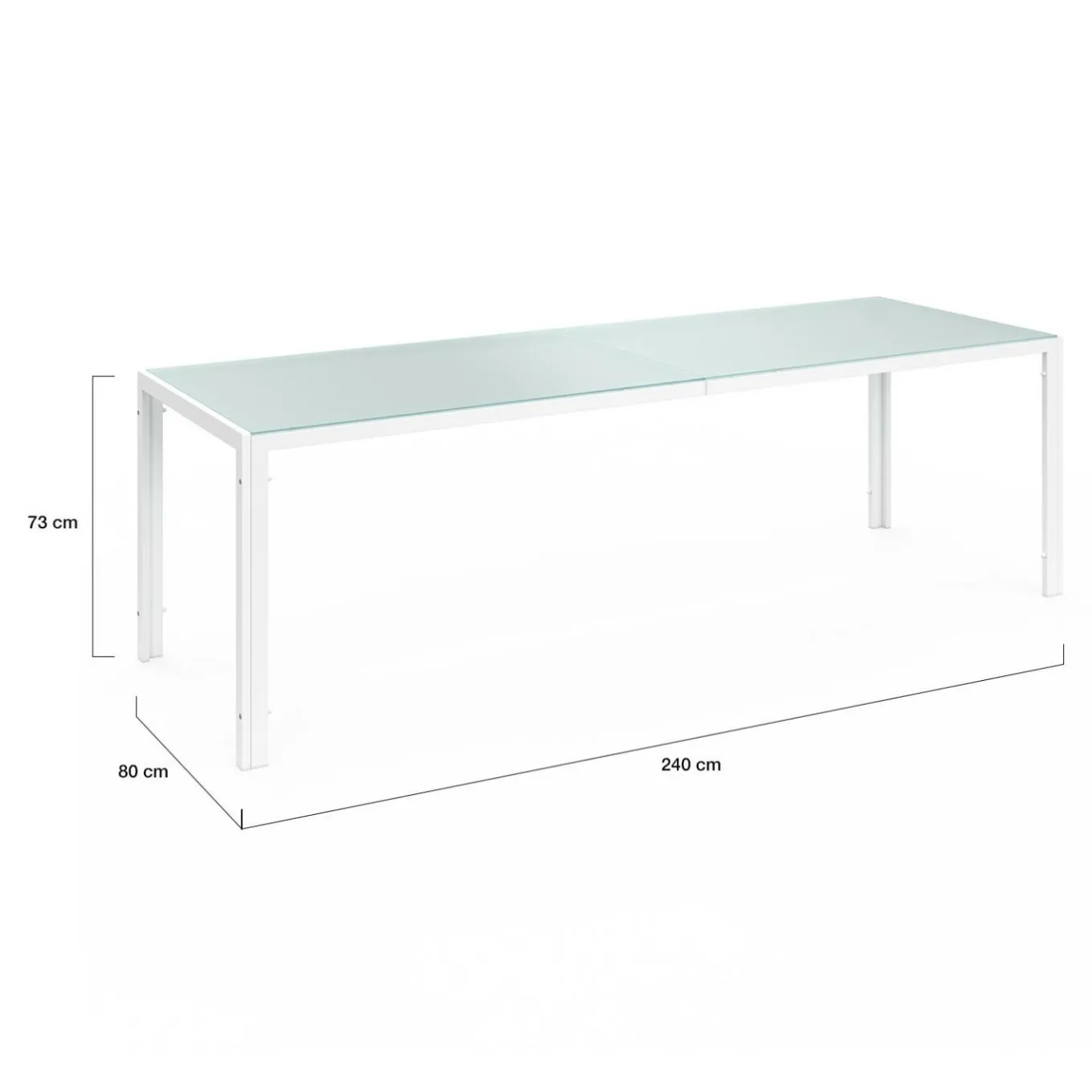 IDMarket Salon de jardin 10 personnes blanc et beige 240 cm* Salons De Jardin