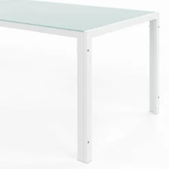 IDMarket Salon de jardin 10 personnes blanc et beige 240 cm* Salons De Jardin