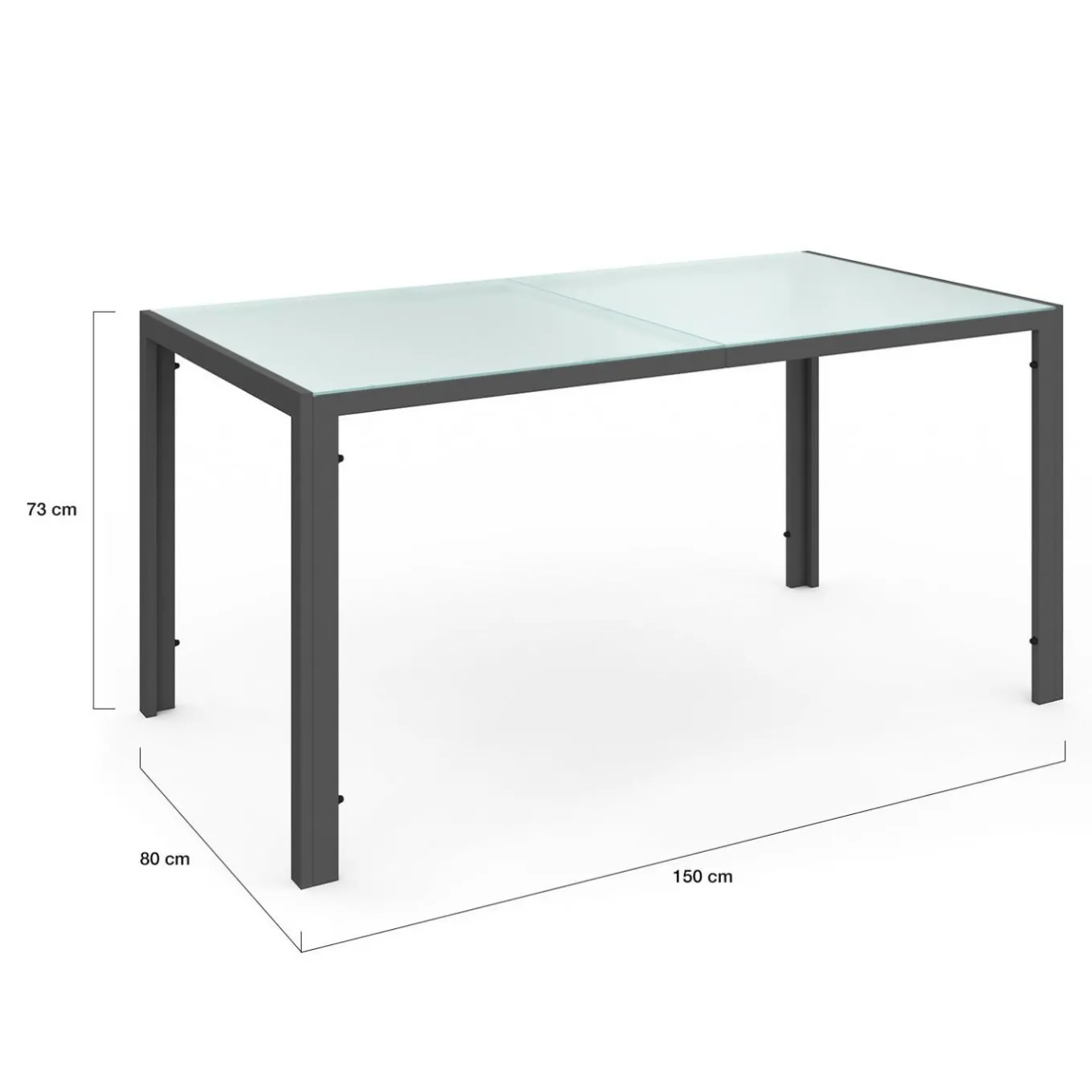 IDMarket Salon de jardin 6 personnes chaises empilables gris anthracite table 150 cm* Salons De Jardin