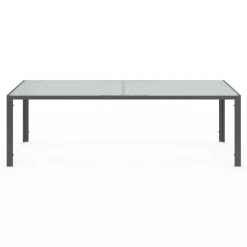 IDMarket Salon de jardin 10 personnes table 240 cm plateau clair et chaises empilables gris anthracite* Salons De Jardin
