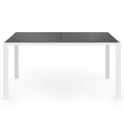 IDMarket Salon de jardin 6 places avec table en verre trempé et chaises empilables* Salons De Jardin