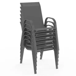 IDMarket Salon de jardin avec 8 chaises empilables* Salons De Jardin