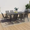 IDMarket Salon de jardin avec table extensible 8 places* Salons De Jardin