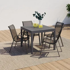 IDMarket Salon de jardin avec table extensible 8 places* Salons De Jardin