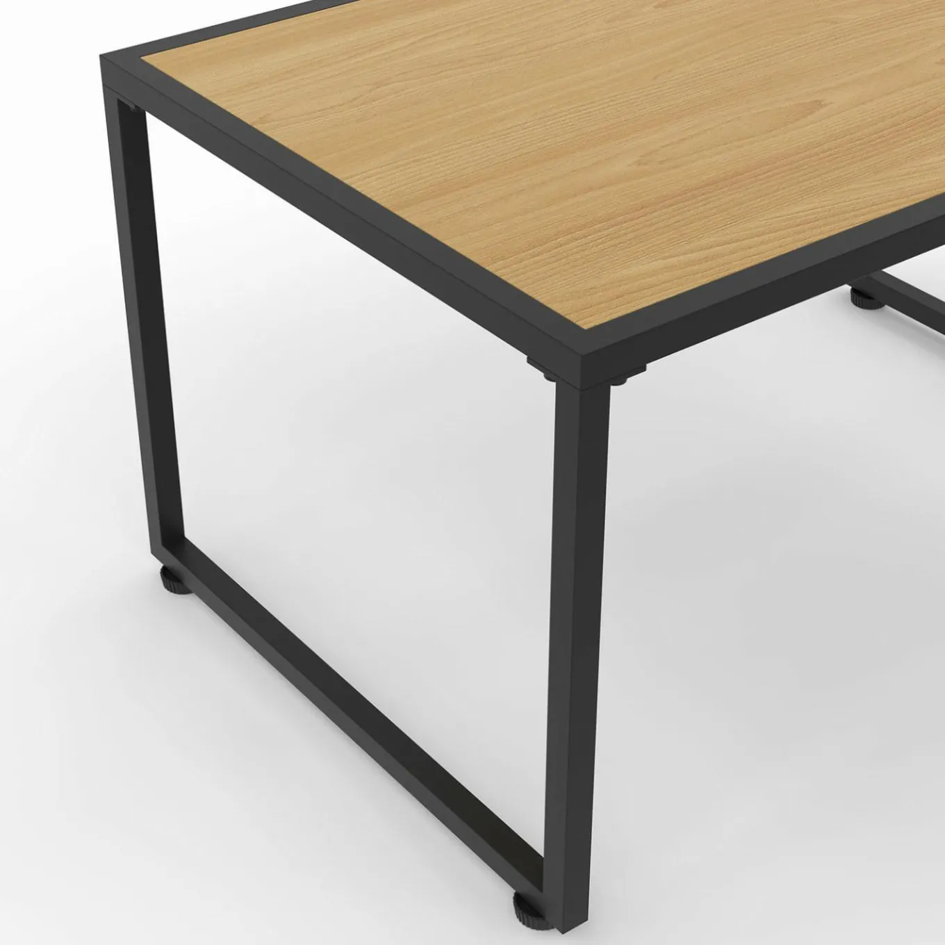 IDMarket Salon de jardin bas 6 personnes canapés et fauteuils noir et cordage effet rotin clair avec tables basses* Salons De Jardin