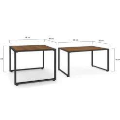 IDMarket Salon de jardin bas 6 personnes canapés et fauteuils gris anthracite et cordage effet rotin avec tables basses* Salons De Jardin