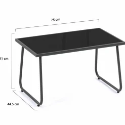 IDMarket Salon de jardin bas 6 places terracotta* Salons De Jardin