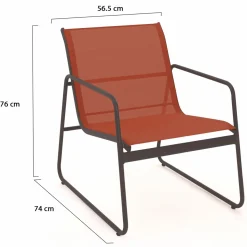 IDMarket Salon de jardin bas 6 places terracotta* Salons De Jardin