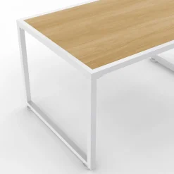 IDMarket Salon de jardin bas 4 places acier blanc, cordage rotin clair et coussins beige* Salons De Jardin