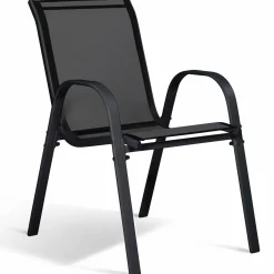 IDMarket Salon de jardin bois et noir extensible* Salons De Jardin