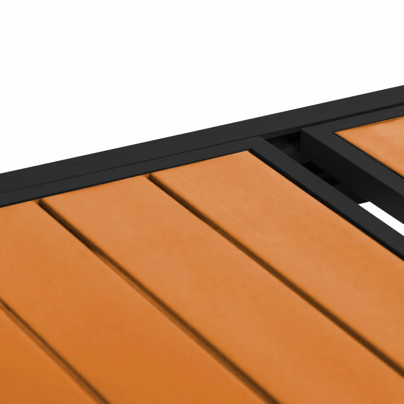 IDMarket Salon de jardin bois et noir extensible* Salons De Jardin