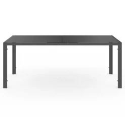 IDMarket Salon de jardin 8 chaises empilables mix color gris, noir et terracotta et table 190 cm* Salons De Jardin