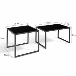 IDMarket Salon de jardin d'angle bas 8 personnes gris* Salons De Jardin