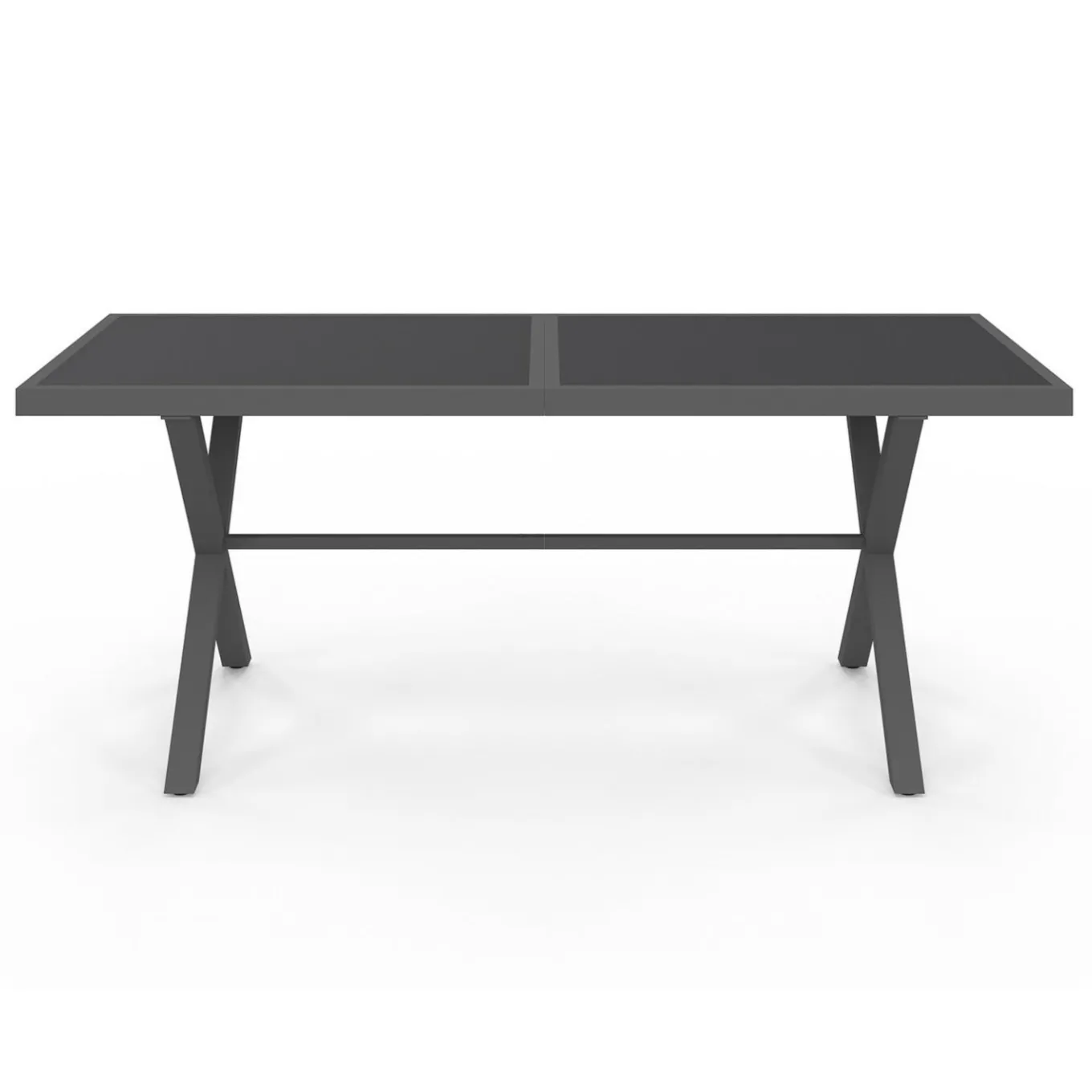 IDMarket Salon de jardin et chaises empilables gris anthracite* Salons De Jardin