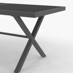 IDMarket Salon de jardin et chaises empilables gris anthracite* Salons De Jardin