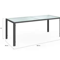 IDMarket Salon de jardin gris anthracite table 190 cm et 8 chaises empilables* Salons De Jardin