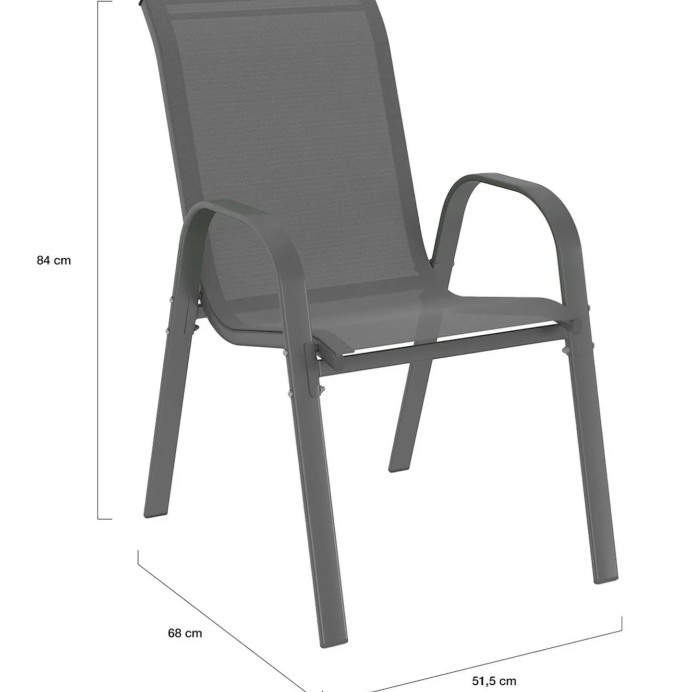 IDMarket Salon de jardin gris anthracite table 190 cm et 8 chaises empilables* Salons De Jardin