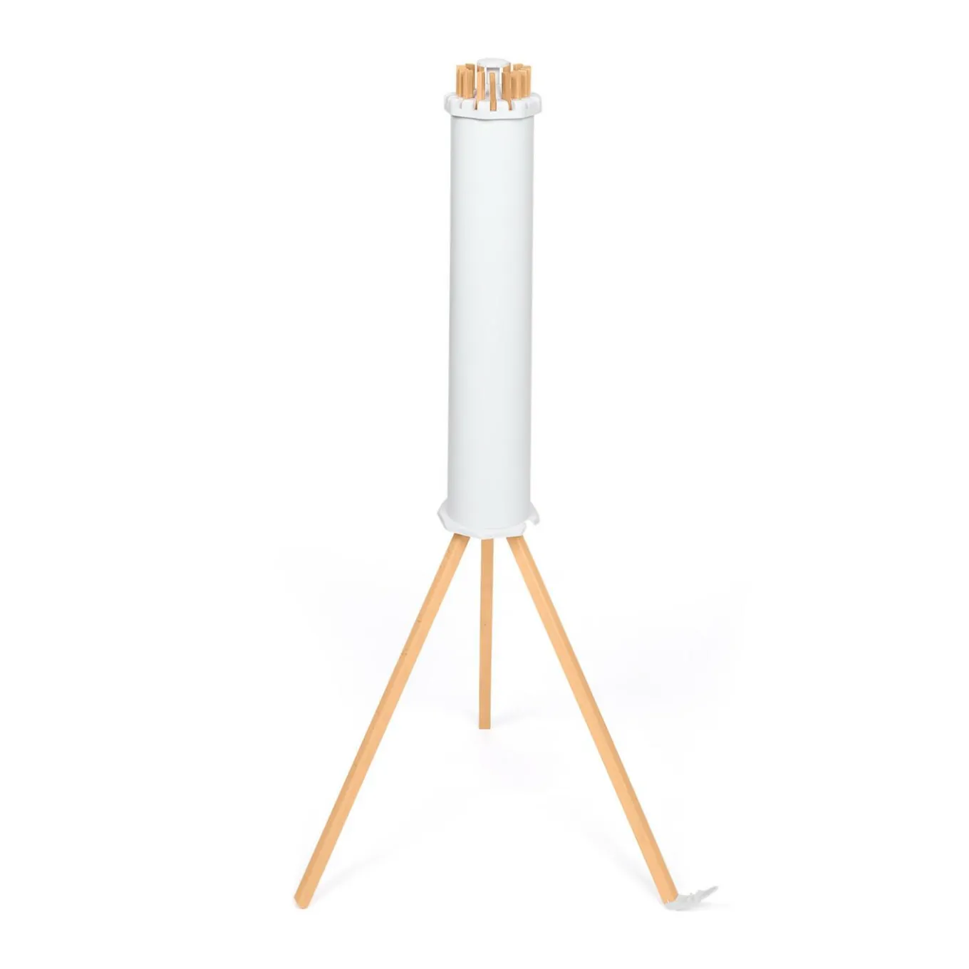 IDMarket Séchoir à linge à rayons rotatif et pliable blanc et bois* Séchoirs À Linge