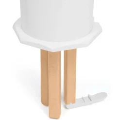 IDMarket Séchoir à linge à rayons rotatif et pliable blanc et bois* Séchoirs À Linge