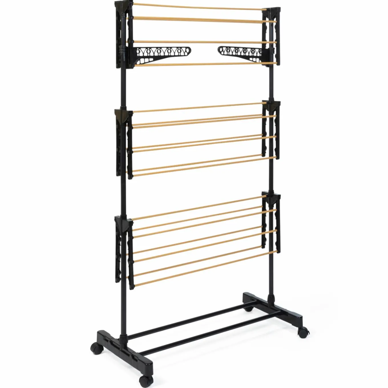 IDMarket Séchoir à linge couleur noir et aspect bois* Séchoirs À Linge