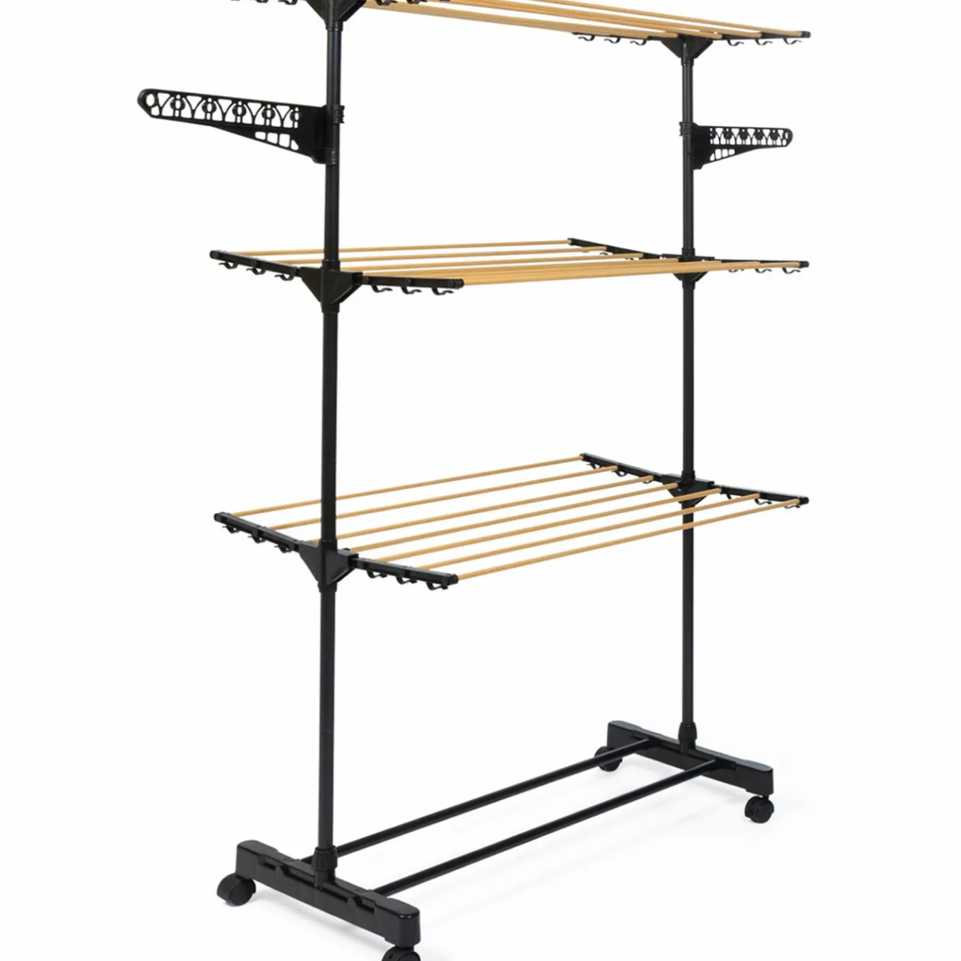 IDMarket Séchoir à linge couleur noir et aspect bois* Séchoirs À Linge