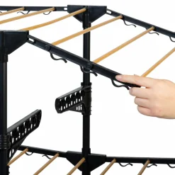 IDMarket Séchoir à linge couleur noir et aspect bois* Séchoirs À Linge