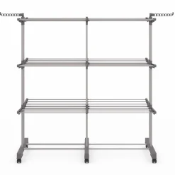 IDMarket Séchoir à linge pliable extensible 40M gris 3 niveaux* Séchoirs À Linge|Accessoires Salle De Bain