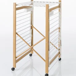 IDMarket Séchoir design imitation bois pliable* Séchoirs À Linge