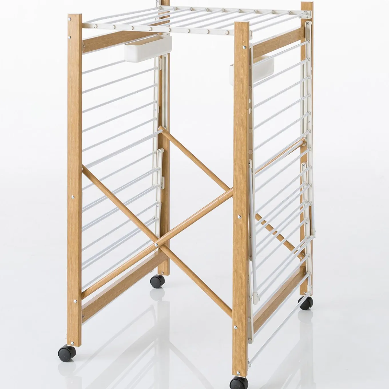 IDMarket Séchoir design imitation bois pliable* Séchoirs À Linge