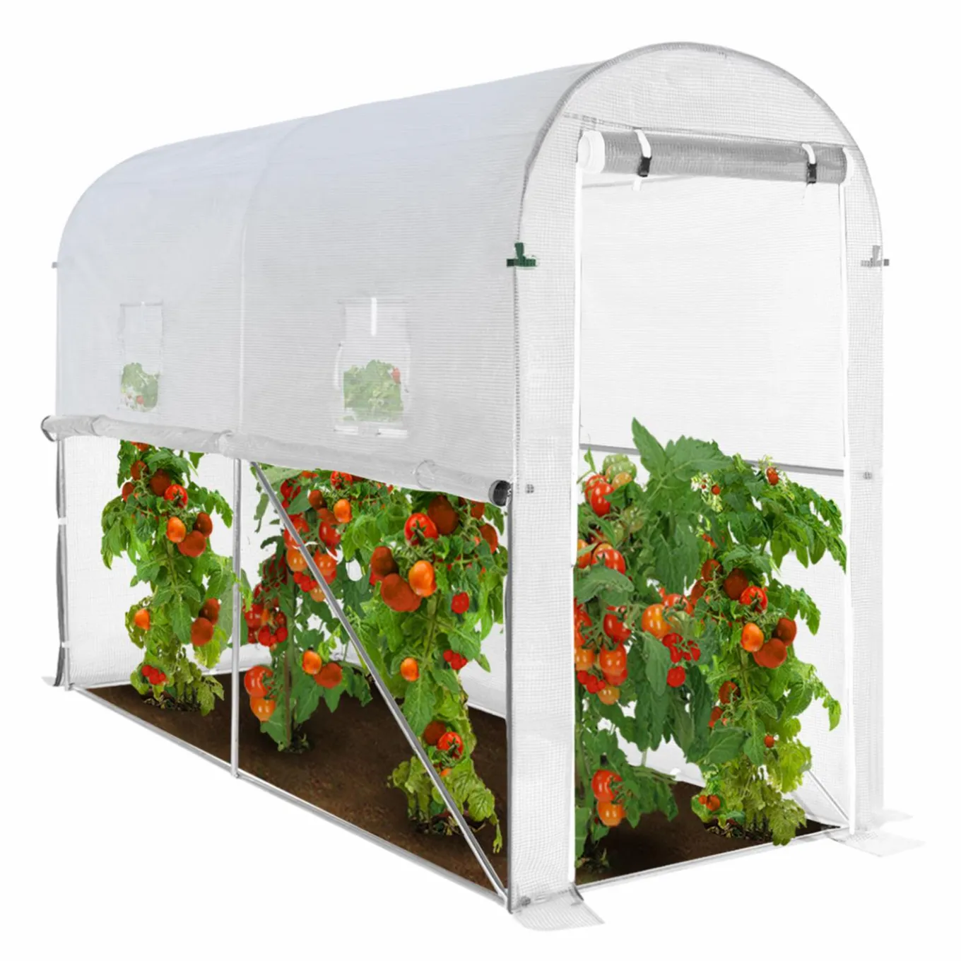 IDMarket Serre à tomates 3 m² 3 x 1 x 2 m blanche* Serres À Tomates Et Équipement Du Potager|Serres