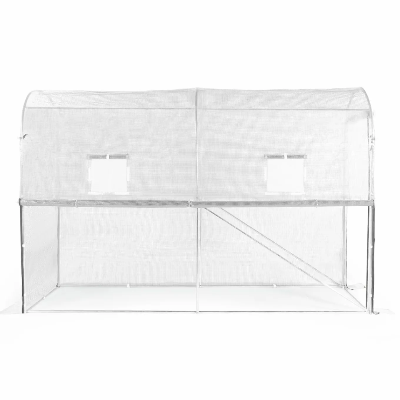 IDMarket Serre à tomates 3 m² 3 x 1 x 2 m blanche* Serres À Tomates Et Équipement Du Potager|Serres