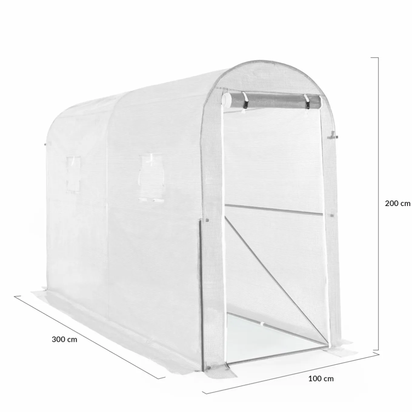 IDMarket Serre à tomates 3 m² 3 x 1 x 2 m blanche* Serres À Tomates Et Équipement Du Potager|Serres