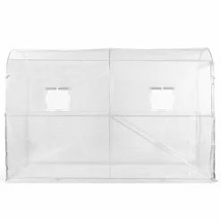 IDMarket Serre à tomates 3 m² 3 x 1 x 2 m blanche* Serres À Tomates Et Équipement Du Potager|Serres