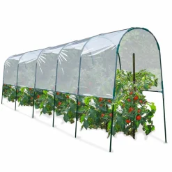 IDMarket Serre à tomates tunnel 6 m* Serres|Serres À Tomates Et Équipement Du Potager