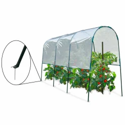 IDMarket Serre à tomates tunnel 4 m* Serres À Tomates Et Équipement Du Potager|Serres