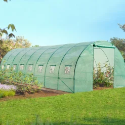 IDMarket Serre de jardin 24 m² tunnel 8x3 m* Serres Tunnel|Serres