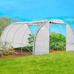 IDMarket Serre de jardin blanche 12 m² 4x3 m* Serres Tunnel|Serres