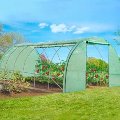 IDMarket Serre de jardin verte 18 m² 3x6 m* Serres Tunnel|Serres