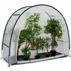 IDMarket Serre d'hivernage balcon et terrasse en demi lune* Protection Du Jardin|Serres