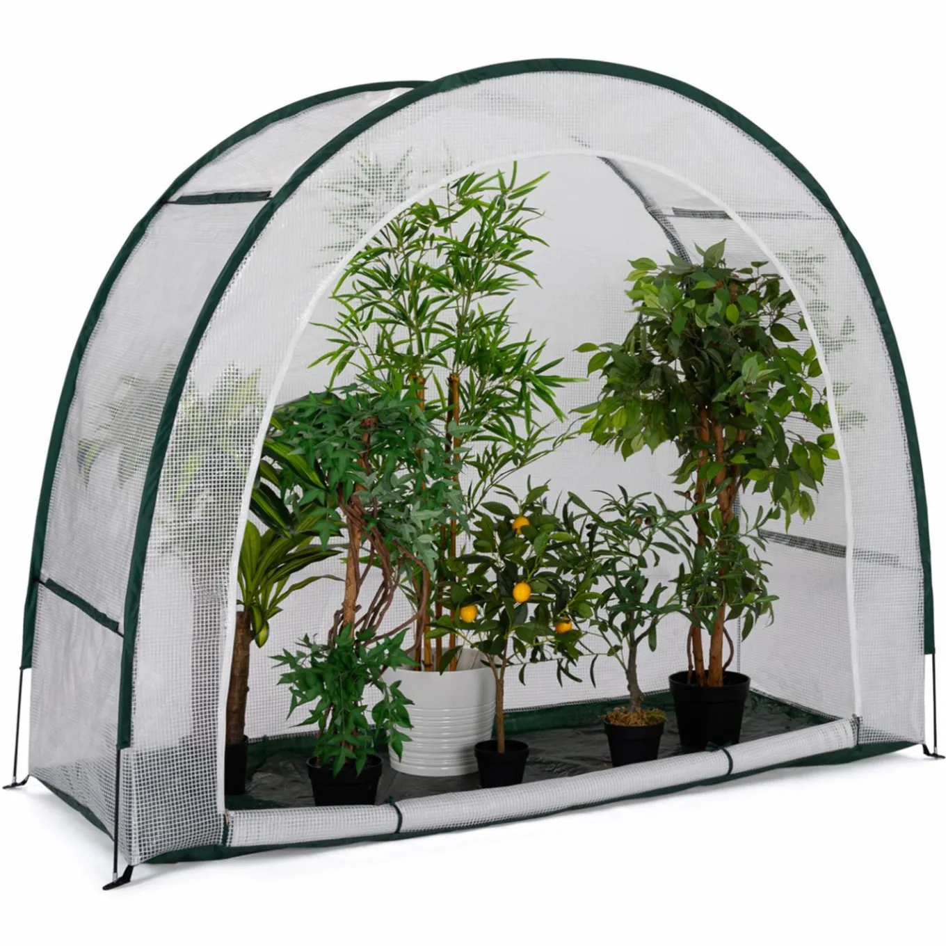 IDMarket Serre d'hivernage balcon et terrasse en demi lune* Protection Du Jardin|Serres