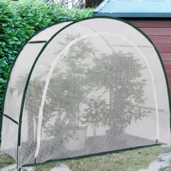 IDMarket Serre d'hivernage balcon et terrasse en demi lune* Protection Du Jardin|Serres