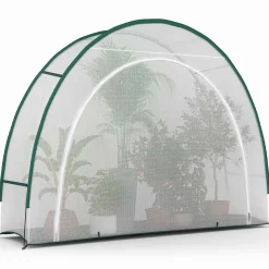 IDMarket Serre d'hivernage balcon et terrasse 300x80x220 cm en demi lune* Serres|Protection Du Jardin