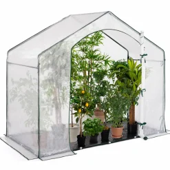 IDMarket Serre d'hivernage forme de maison pour balcon et terrasse* Protection Du Jardin|Serres
